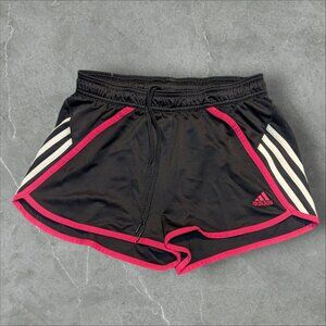 Adidas Shorts Womens Small Black‎ & Pink Climalite Running Casual Breathable Gym